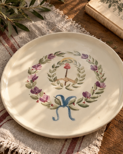 Producto - Plato grande Escudo nacional florido - 0