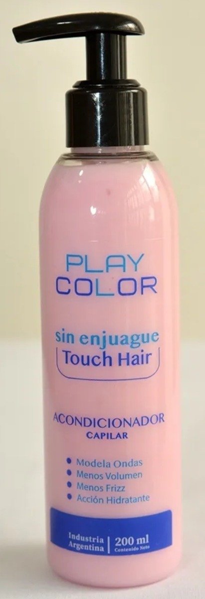 Producto - touch hair acondicionador sin enjuague con  bomba play color x 200 ml