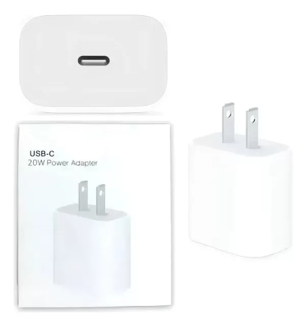 Producto - Cargador rápido 20w usb tipo C para iPhone blanco