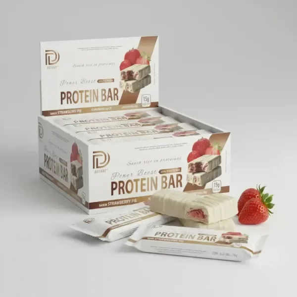 Producto - DELUXE - Protein Bar 16 unidades -  15gr de proteina x unidad - sabor frutilla - 0