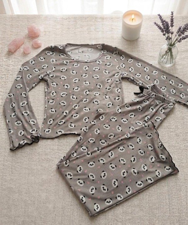 Producto - Pijama morley panda gris 7106I