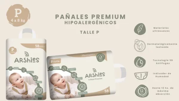 Producto - PAÑALES ARSHIES P X58