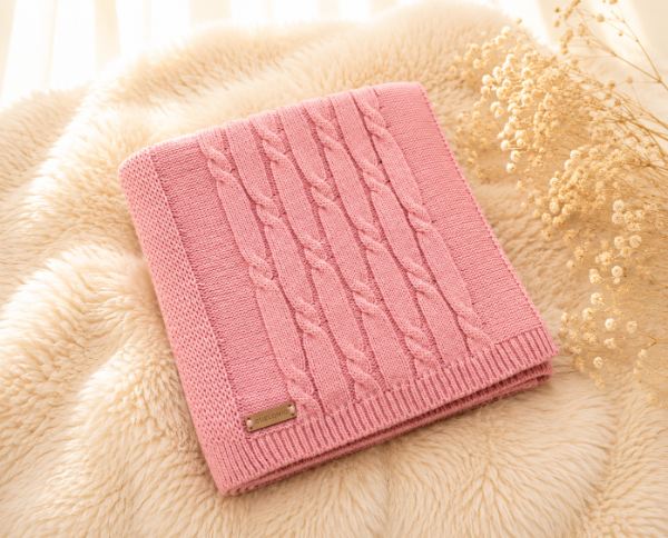 Producto - MANTA LANA OCHITOS ROSA VIEJO