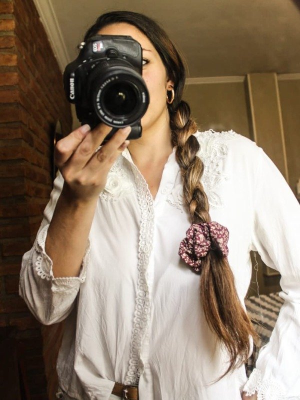 Producto - SCRUNCHI FLOWER bordo