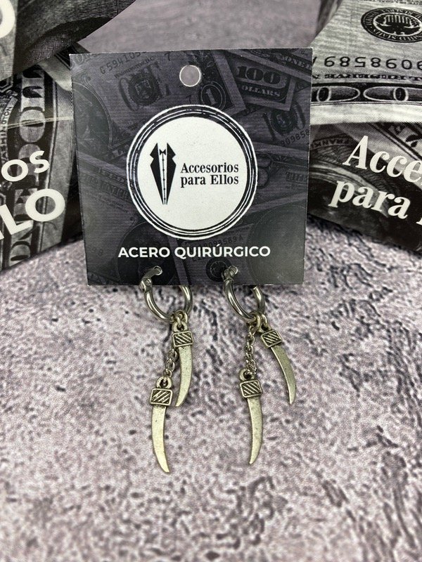 Producto - Aros colgantes Cuerno Vikingo
