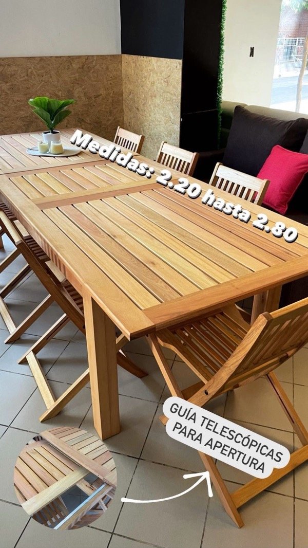 Producto - Mesa quincho extensible 2.20a2.80 (Pedido 30 días)