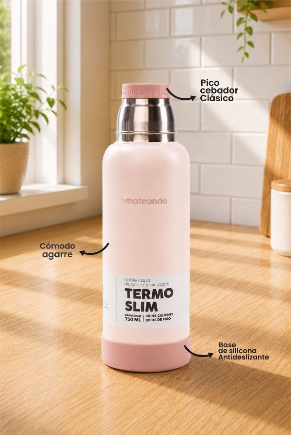 Producto - TERMO MATEANDO SLIM 750 ML. - ROSA