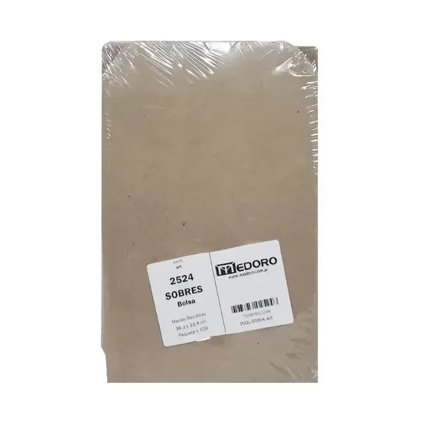 Producto - SOBRE PAPEL MADERA 80GR 16.2X22.9CM X100U