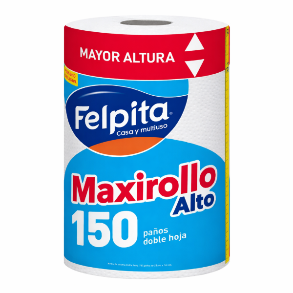 Producto - Maxirollo Felpita Paños Doble Hoja 150 u.