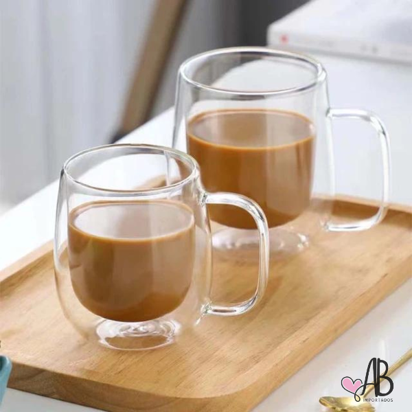 Producto - Set x2 tazas de vidrio - café grande