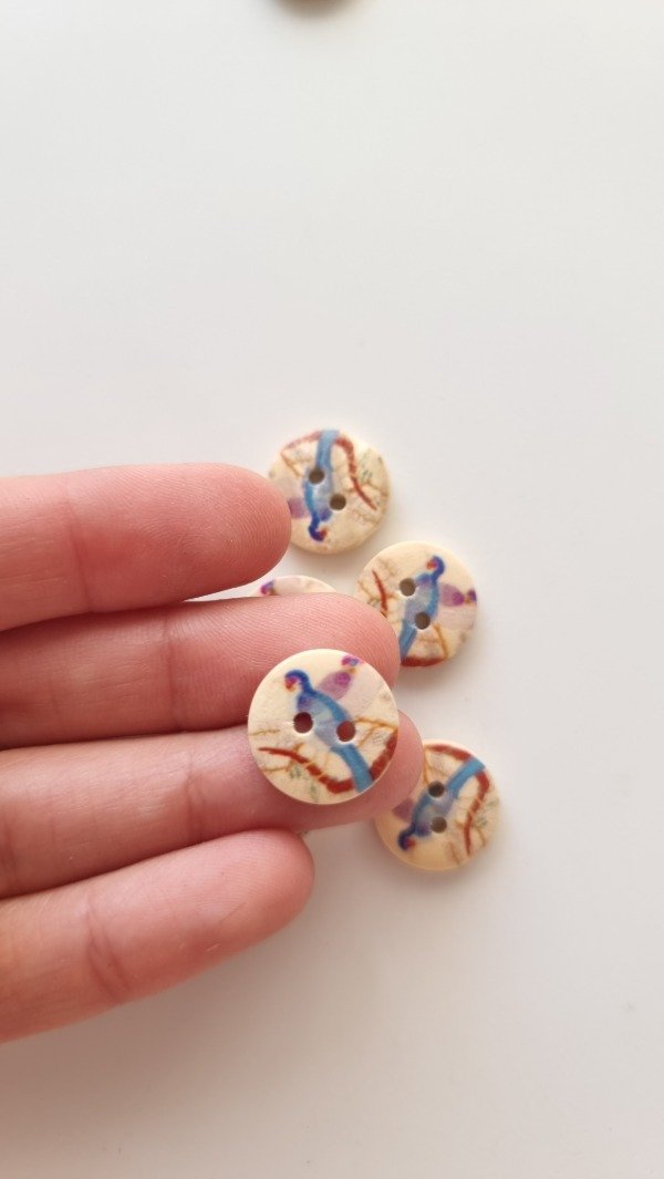 Producto - Botón 15 mm PÁJARO diseño 4