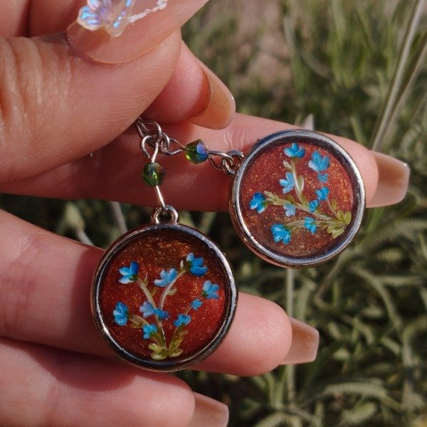 Producto - Aros flores pintados a mano