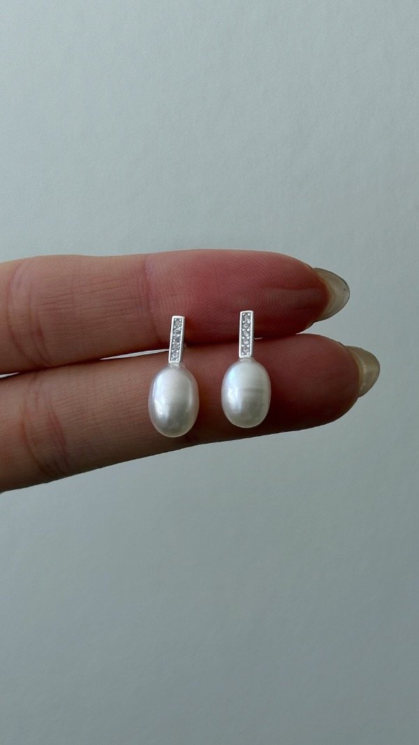 Producto - Pasantes palito cubic y perla rio oval P925