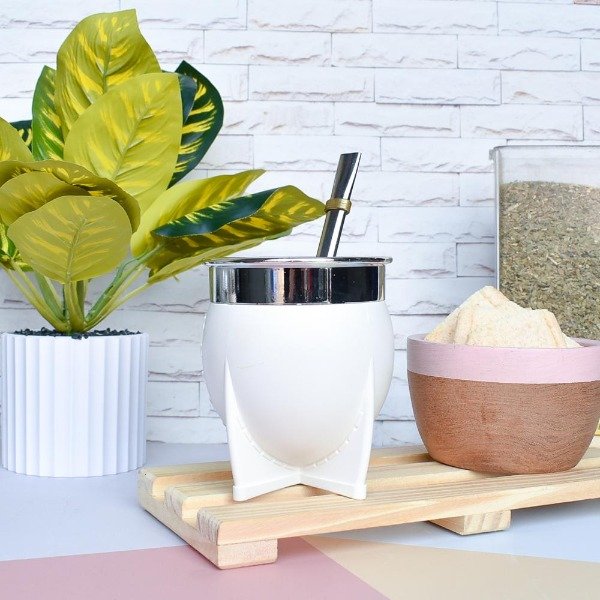 Producto - Mate imperial sin bombilla blanco!