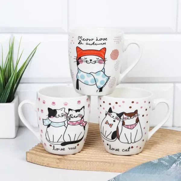 Producto - TAZA CERAMICA 210ML GATO C/LUNARES