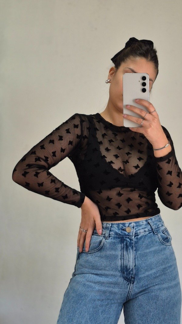 Producto - Remera tul mariposa