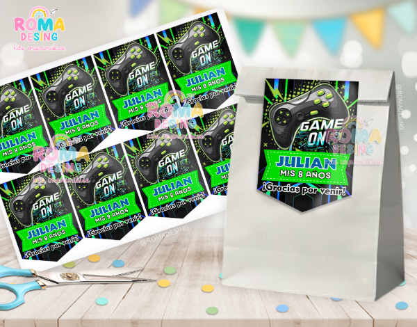 Producto - Etiquetas bolsita Gamer