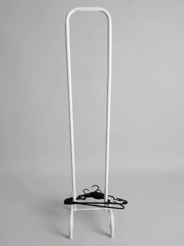 Producto - Porta Percha Simple Blanco Sin Ruedas