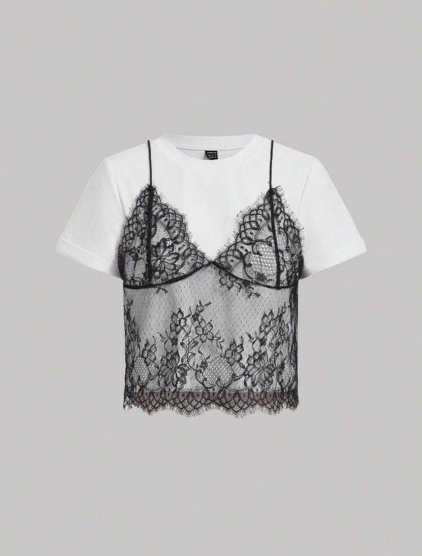 Producto - Remera SHEIN con encanje - 0