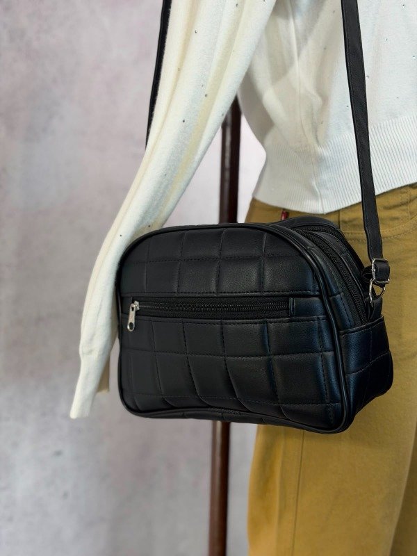 Producto - BANDOLERA OLTI NEGRA ECOCUERO
