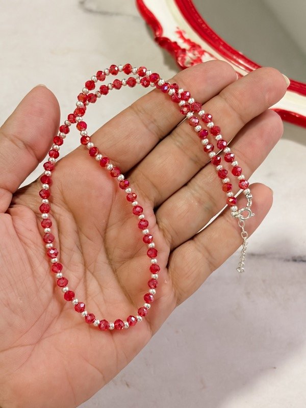 Producto - Choker Rojo Traslucido 45cm - 1