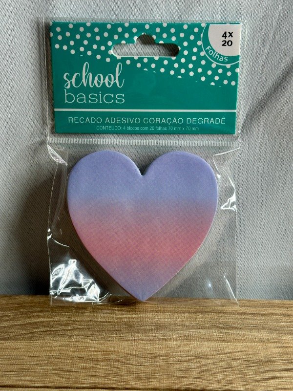 Producto - Notas Adhesivas Corazón Degradé x4