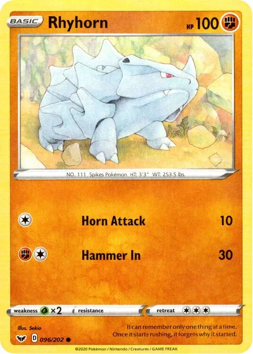Producto - Rhyhorn - 96/202 - Sword and Shield