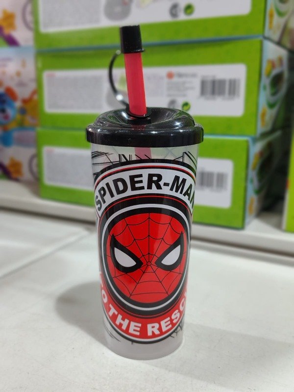 Producto - VASO ALTO CON TAPA 01SPIDER027