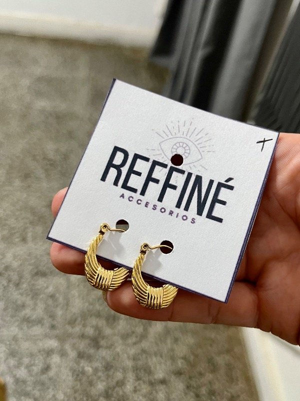 Producto - Argollas acero dorado 0135