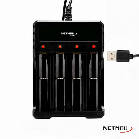 Producto - CARGADOR DE PILAS USB AA Y AAA NETMAK NM-CH5