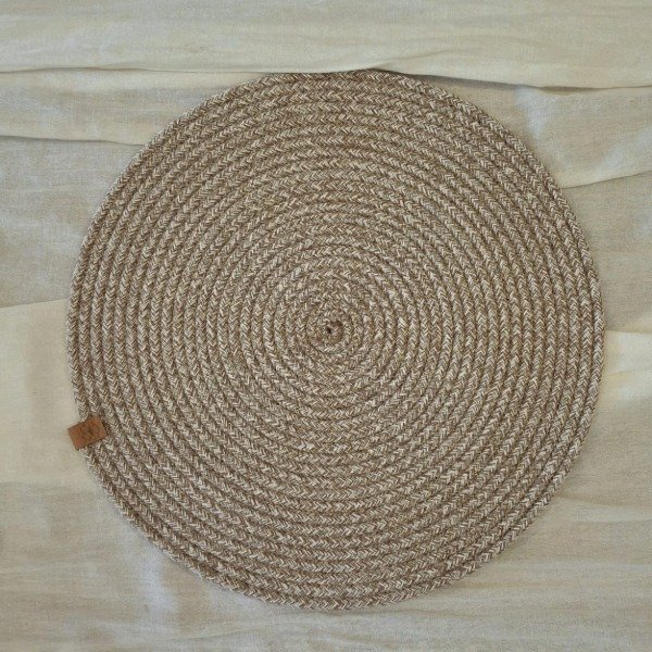 Producto - Individual circular mantecol claro