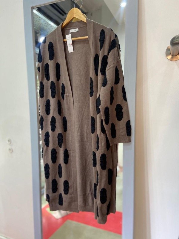 Producto - SACON  LARGO CON LUNARES  VISON - 0