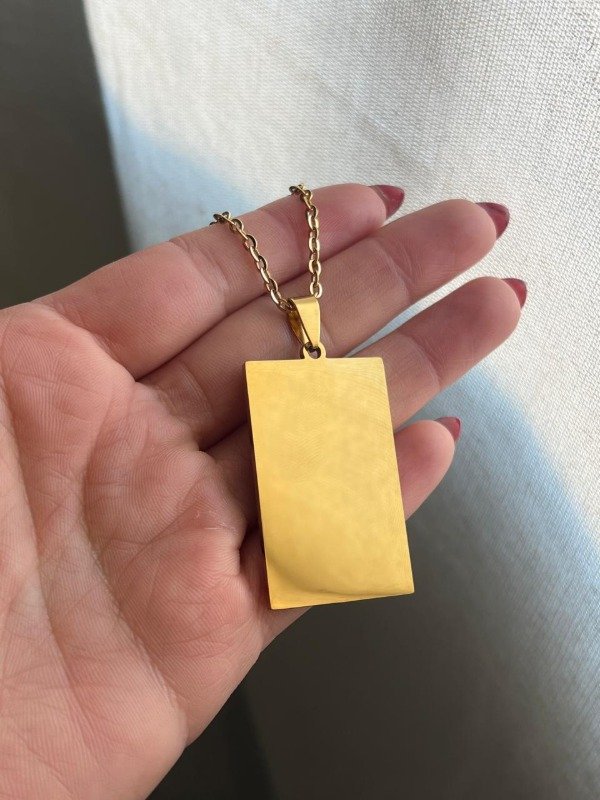 Producto - Collar Rectangulo PREMIUM personalizado AD - 0