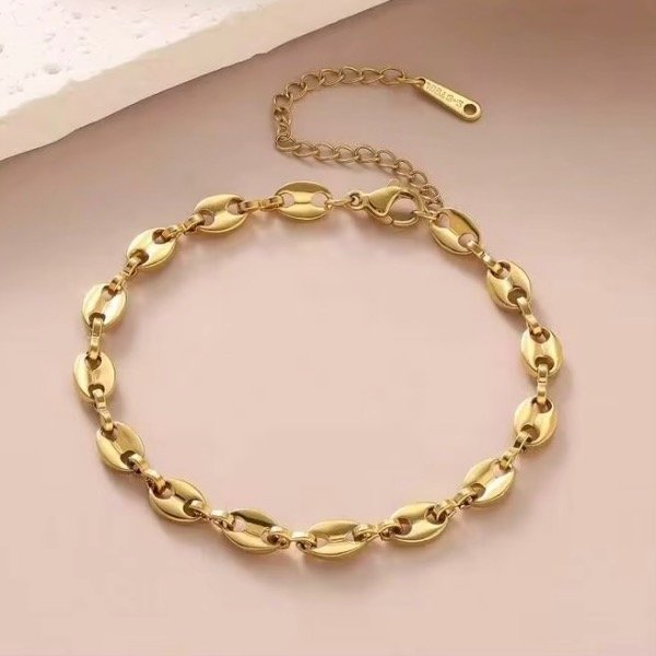 Producto - Pulsera Bobbie de eslabones de grano de café - 0