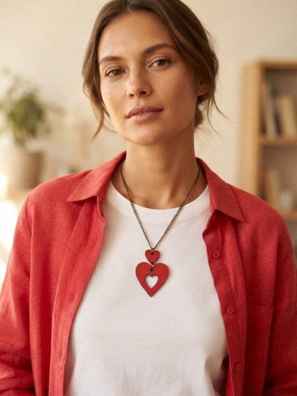 Producto - Collar Corazón / Rojo Fuego - 0
