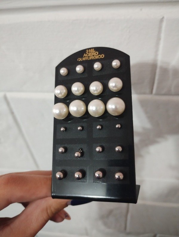 Producto - Pack x12 Aros Perlitas y Bolitas