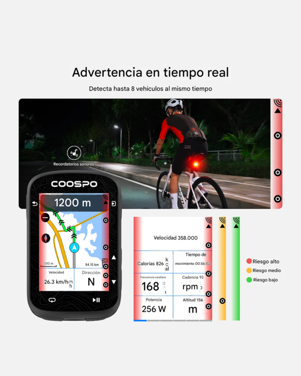 Producto - Luz Trasera Inteligente Radar TR70 Coospo(7) - 2
