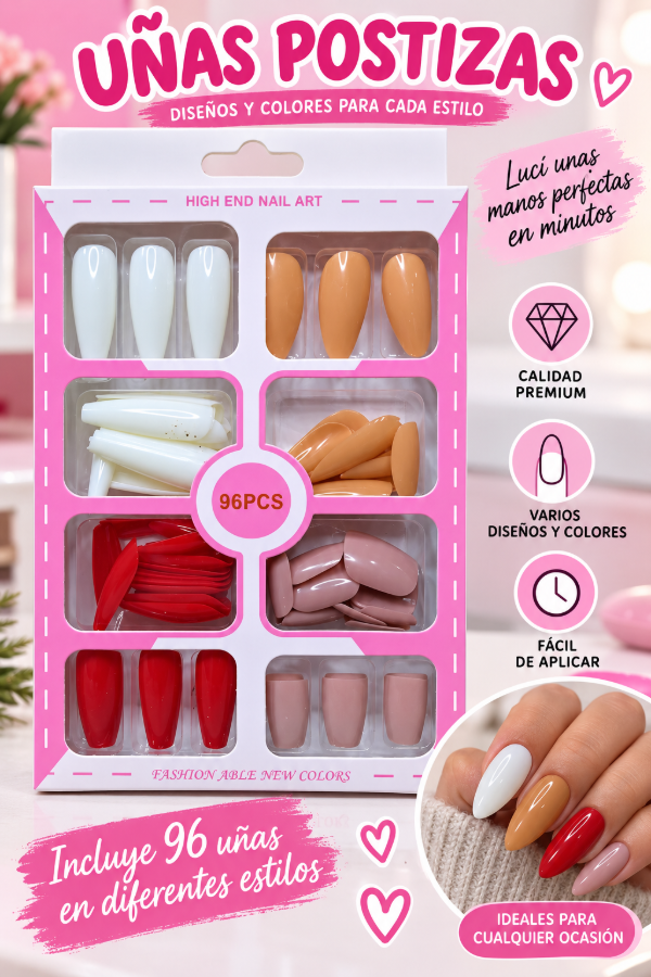 Producto - Uñas x 96u. 6 cajas - 0