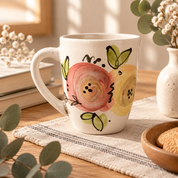 Producto - Taza Rosetón Hojitas - 0