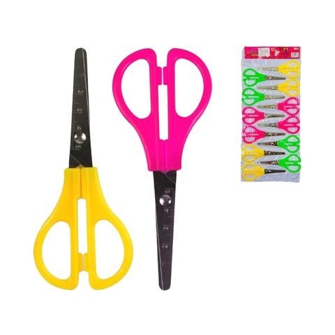 Producto - TIJERA ESCOLAR 10CM COLORES SURTIDOS BLISTER X12 UNIDADES