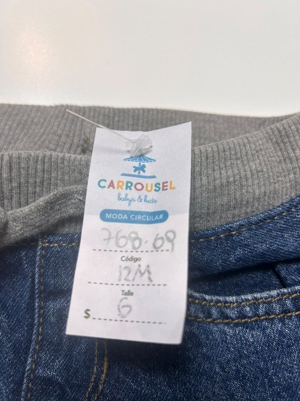 Producto - Jean Azul con Cintura Gris The Children s Place 12 Meses - 4