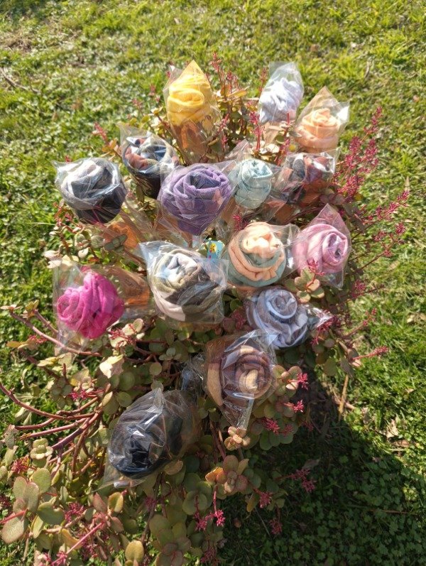Producto - flores scrunchies