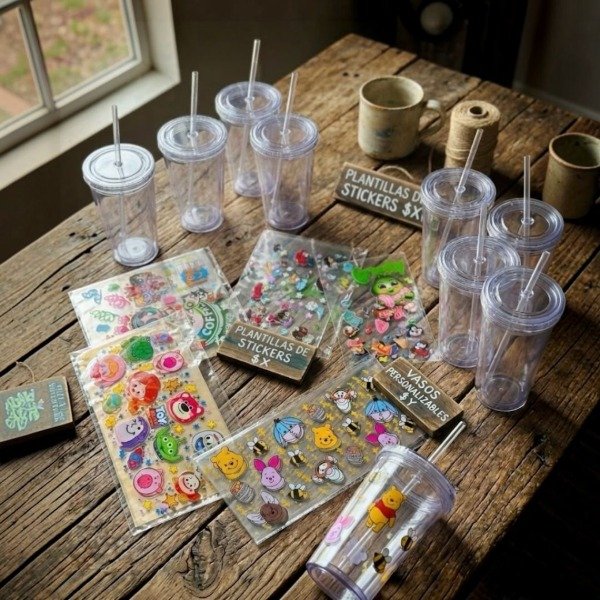 Producto - BOX VASOS + STICKER UV PACK DE 10 - 0
