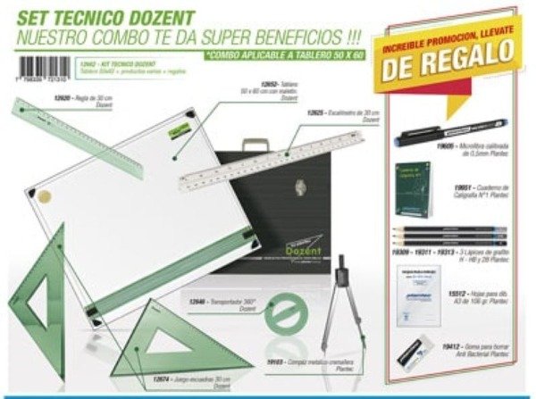 Producto - KIT TECNICO DOZENT  50X60 1 POS. + 13 ART.