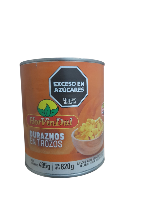 Producto - Durazno trozos HORVINDUL 820g
