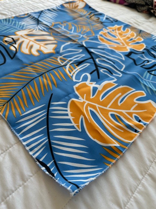 Producto - Pañuelo Hojas Azul - 1