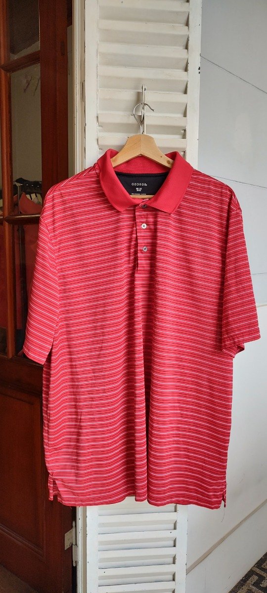 Producto - Chomba rayada roja, talle XXL