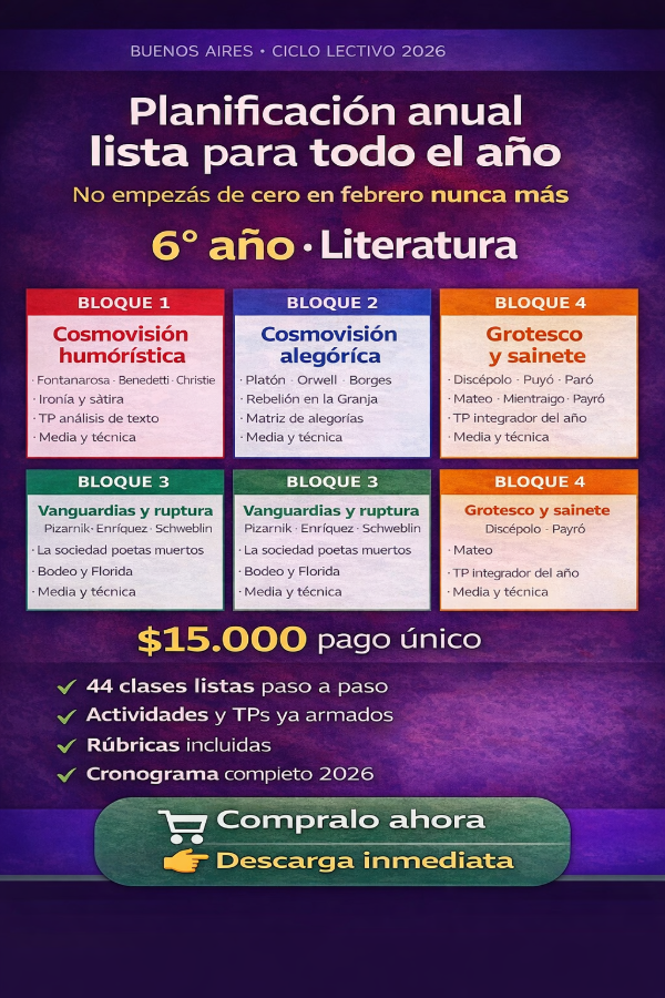 Producto - Planificación anual sexto año