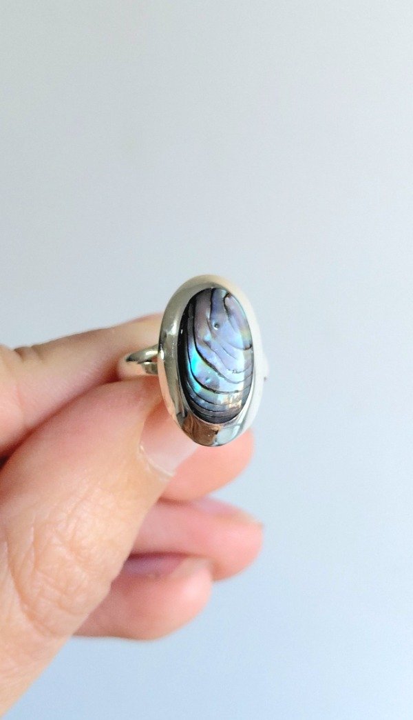 Producto - Anillo de Plata con Piedra Ovalada Varios Colores - 3