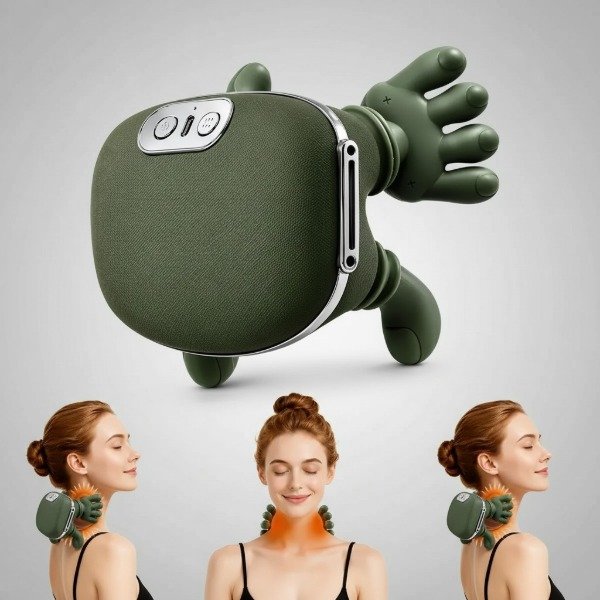 Producto - MASAJEADOR CERVICAL PARA CUELLO CON CALOR PARA ESPALDA HOMBROS RECARGABLE VIRAL - 1